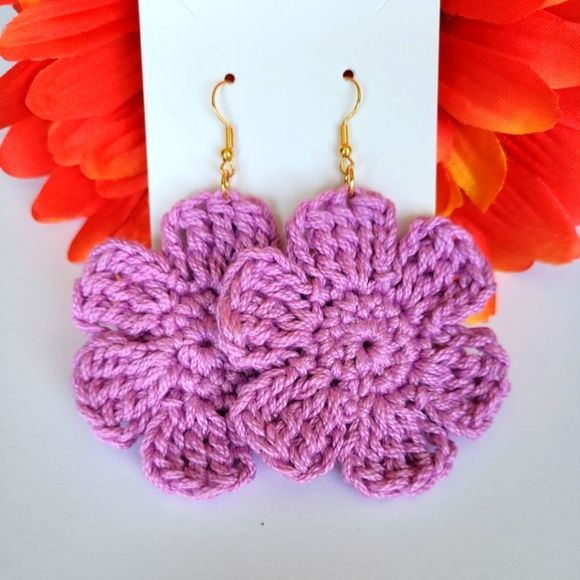 CROCHET Earrings, Summer Earrings ☀️ - Picture 3 of 10